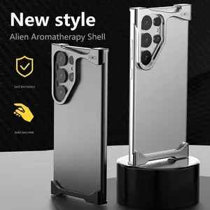Damatek Frameless Aluminium Alloy Aromatherapy Protective Cellphone Case for Samsung Galaxy Devices - Polycarbonate Casing, Scratch-Resistant Heat-Dissipation Metal Bumper, Shockproof Anti-Fall Handheld Phone Accessories Cover