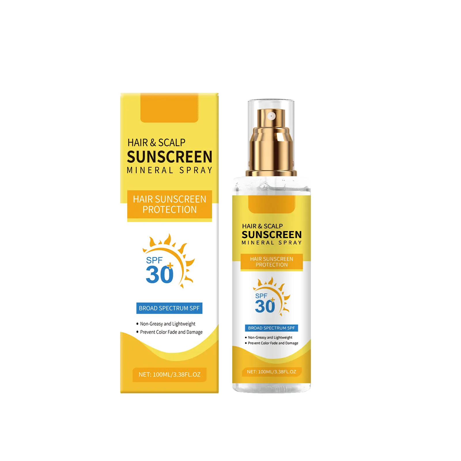 Scalp & Hair Care Spray with Glycerin, Ginger Water & Ginger Extract, Lightweight Outdoor Mist for Dry Scalp & Fresh Hair Care