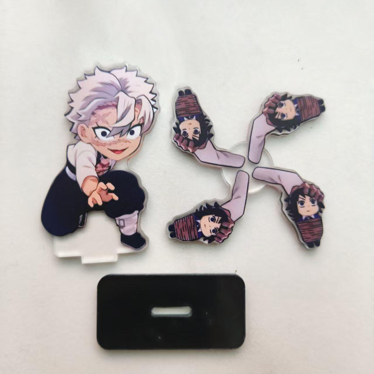Demon Slayer Anime Peripheral Hand Can Rotate Ornament Shinazugawa Sanemi Tomioka Giyuu 5CM Acrylic Stand Figure Fans Gift