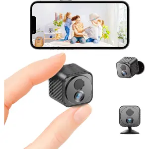 Upgraded Mini Camera 30-Day Battery Life, Wireless Hidden Camera 1080P HD with AI Motion Detection, Auto Night Vision, WiFi Pet, Monitor, Nanny Cam for Home Office Security , Free cloud storage