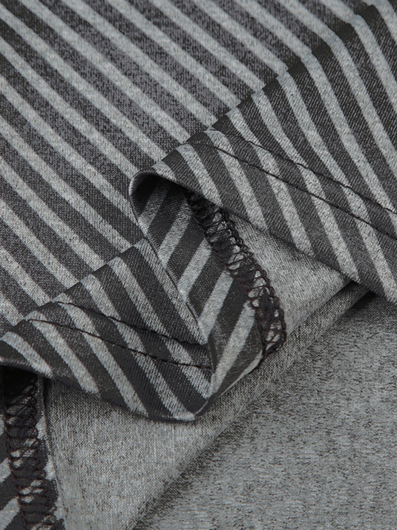 Women's Striped Print Asymmetrical Neck Tee, Casual Short Sleeve T-shirt for Summer, Fashion Women's Top for Daily Wear