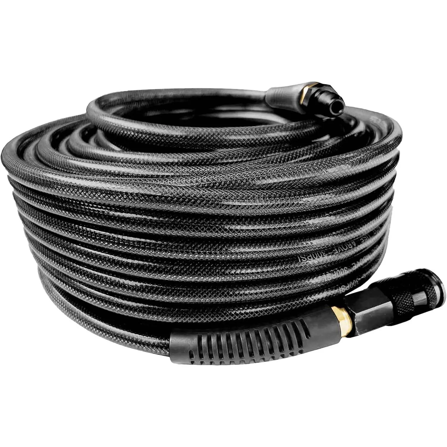 Polyurethane(PU) Air Hose 1/4-Inch x 100ft Reinforced, Black(100’)