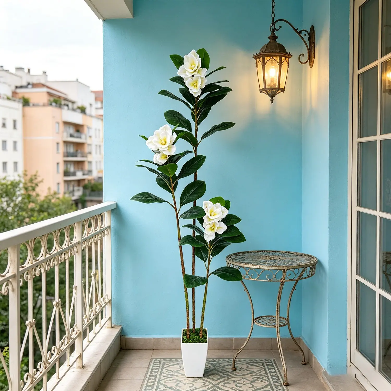 140-180cm Artificial Magnolia Tree, Fake Plant for Home Office Garden Decor, Perfect for Weddings Holidays, Indoor Outdoor Use, Low Maintenance