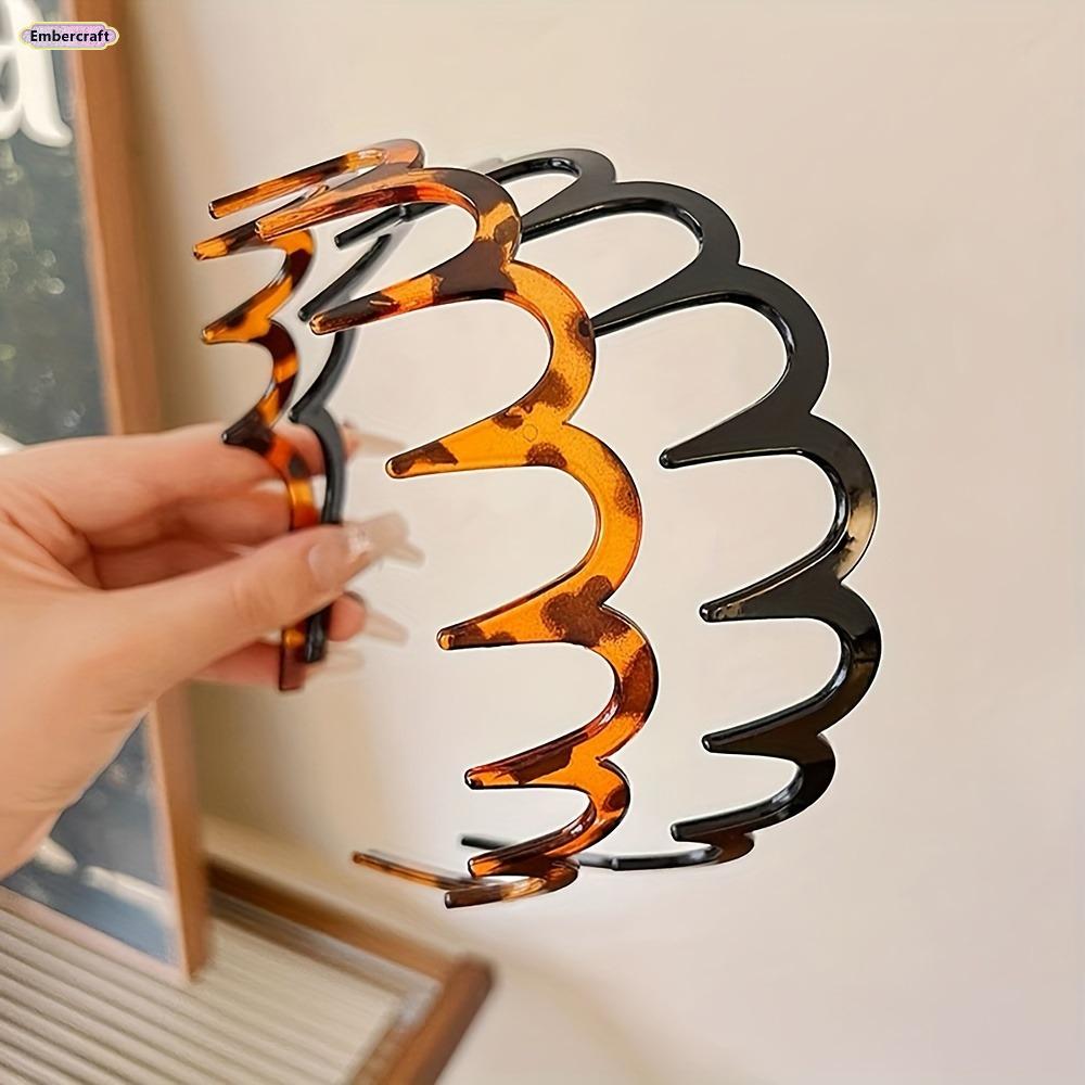 Black Twist Headband for Women, Non Slip Braided Hairband with Gold Bead Chain, Soft Mesh Fabric Headband for Spring Summer, Volumizing Fashion Hair Accessory for Daily Wear, Makeup, Party and Travel