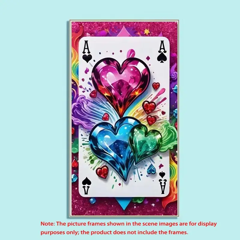 1pcs 5D DIY diamond painting kit, 5D diamond art set, DIY decoration, Diy craft supplies, heart-shaped diamond painting kit with full round diamonds, mosaic, diamond art, Diamond Art Tools, DIY art home decor, suitable for Halloween