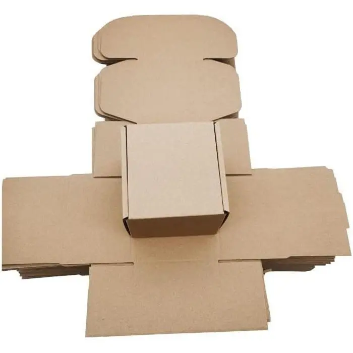4x4x3 inch Shipping Boxes Pack of 25, Brown Corrugated Cardboard Mailer Box | Tuck Top, Easy Assembly, DIY Cardboard, Recyclable Mailer Boxes for Packaging Small Business and Book Literature  Giving
