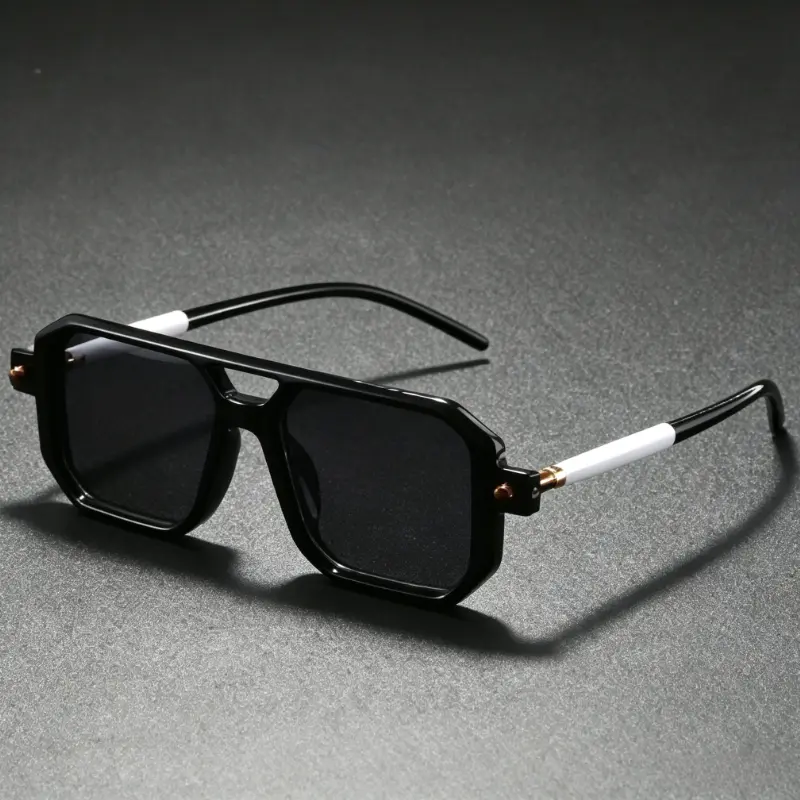 Men's fashion street square box trend double-beam daily decorative glasses women