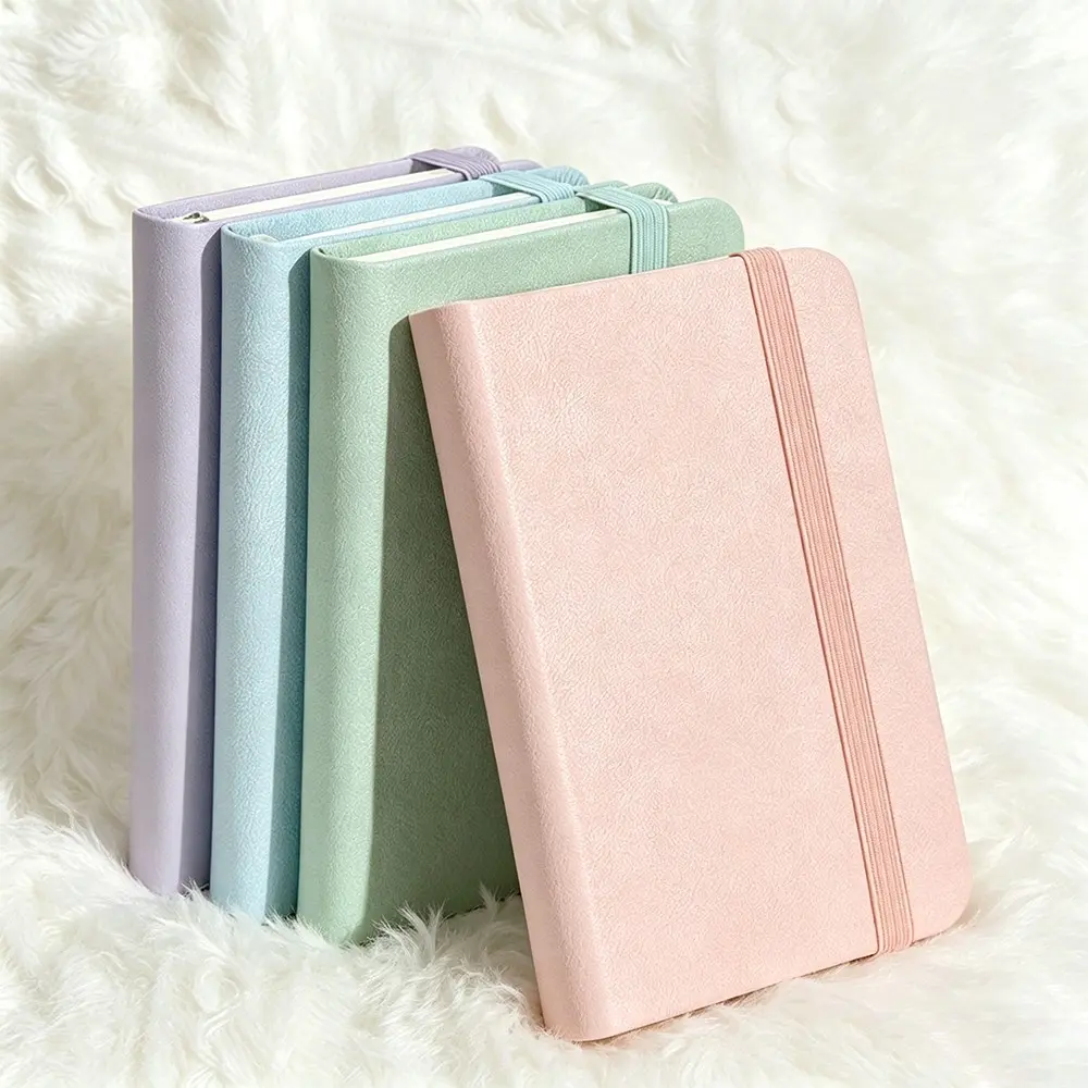 2-Pack Pocket Notebook Diary, Hardcover Mini Notebook, A7 Size 2.95"x4.33", College Style Lined Paper, Thick Quality Paper, Leather Cover