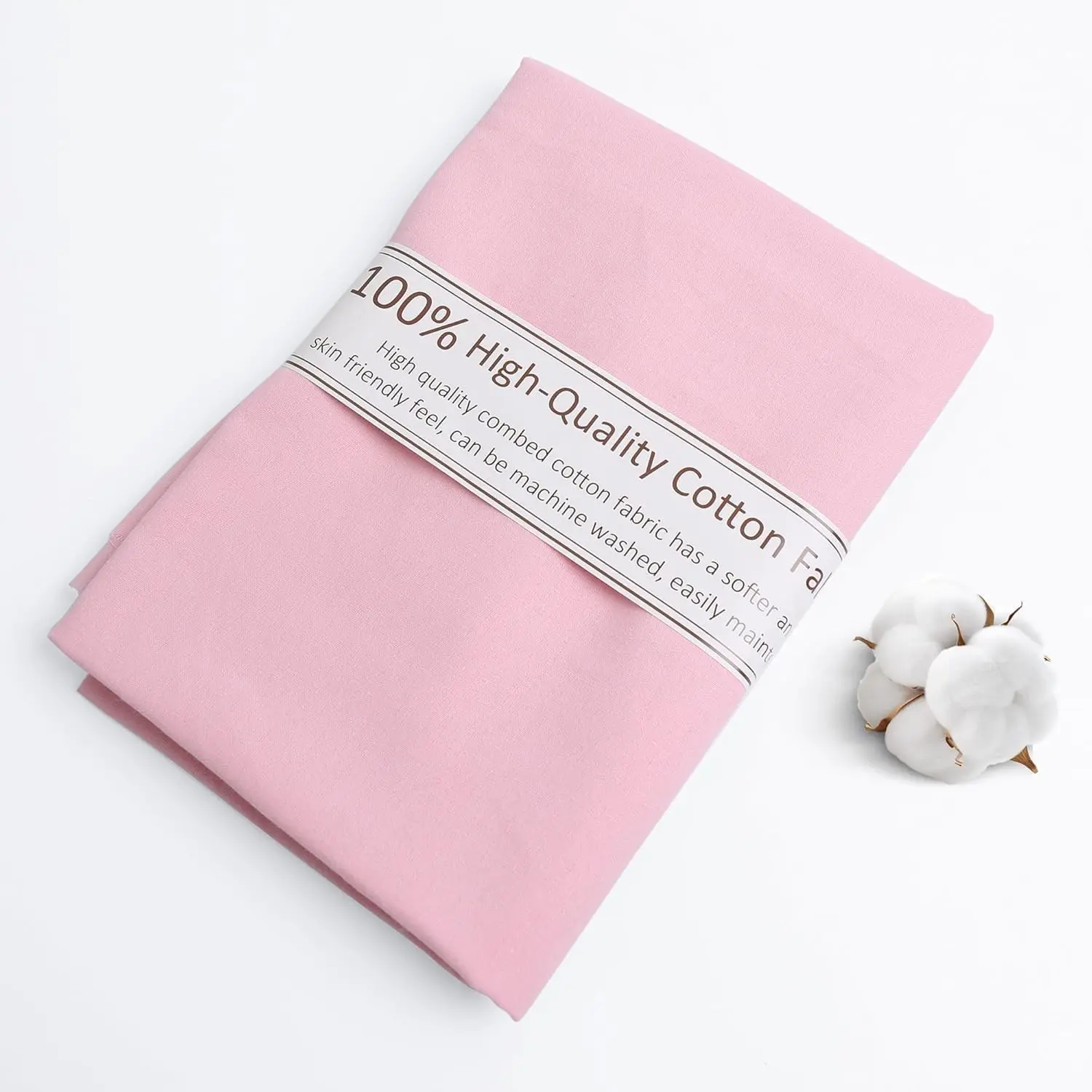 Candy Pink 100% Natural Cotton Poplin Fabric by The Yard - 59 Inches Wide, Soft Lining Fabric for Sewing, Apparel, Quilting, Embroidery, 2 YardsGift