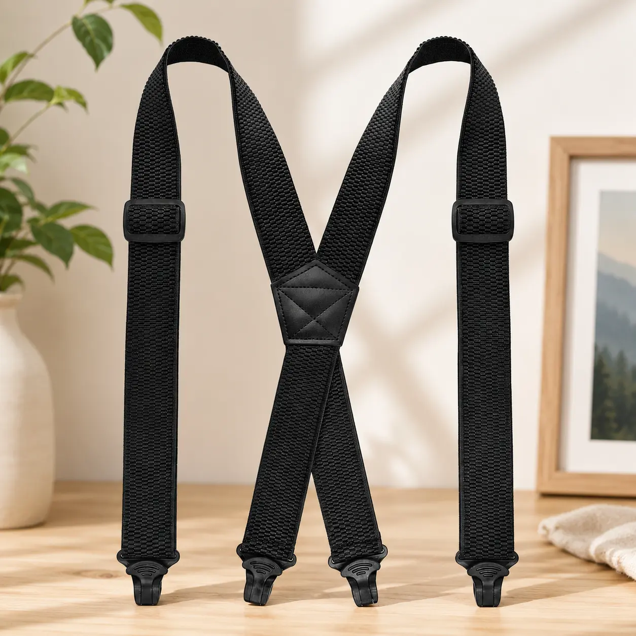Hidden Suspender Belt for Men Women Invisible Adjustable Waist Straps 1.48 Inch Wide No Show Under Shirt Suspenders Comfortable Secure Fit for Daily Wear Work and Formal Use Lightweight Support Design