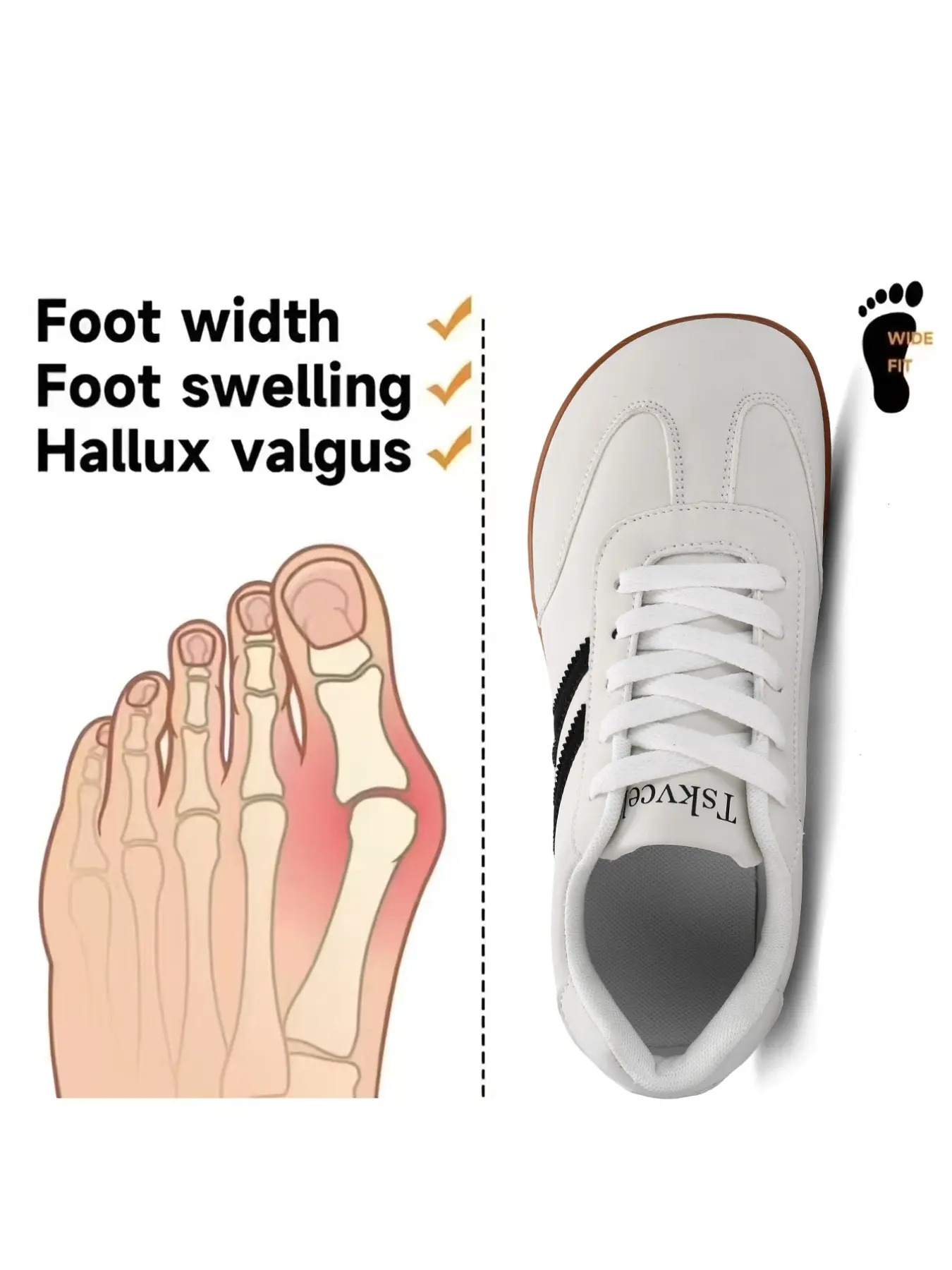 Wide Toe Comfortable Women's Training Shoes, Vintage Striped Design, Slip-Resistant Flat Sole, Casual Daily Commute Shoes
