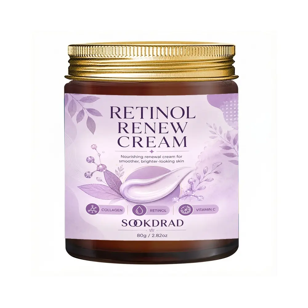 Retinol Renew Cream, Collagen, Vitamin C, Retinol, Nourish Skin, Smooth Skin, Brighten Skin, 80g