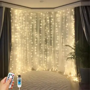 300 LED Fairy Curtain Lights, 9.8 x 9.8FT Warm White USB Plug in 8 Modes Hanging Lights with Remote for Christmas, Bedroom, Indoor, Outdoor, Weddings, Party (Warm White)fidget toys
