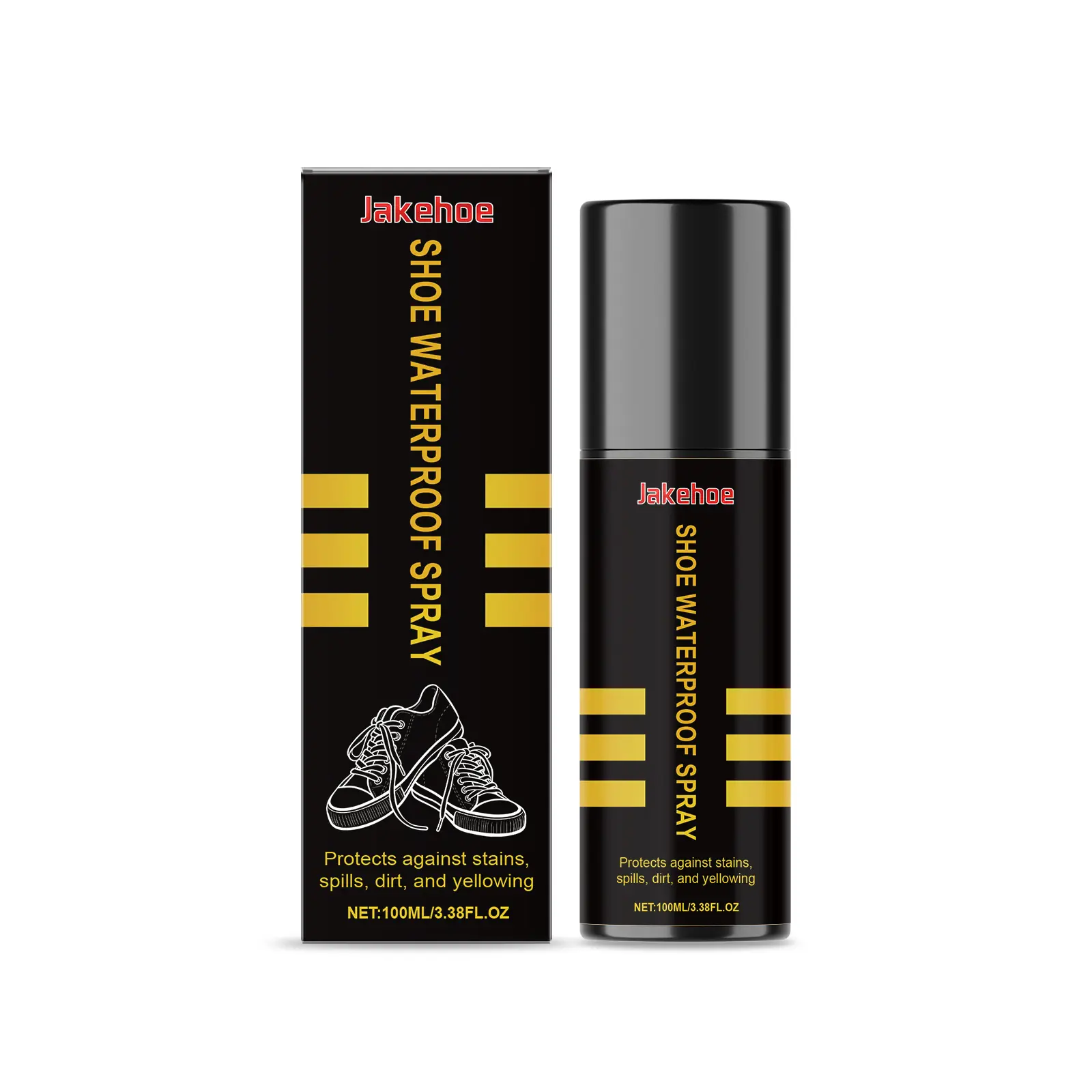 Jakehoe Waterproof Spray For Shoes, Invisible Water & Stain Repellent for Leather, Suede, Canvas & Fabric Shoes, Anti-Yellowing Footwear Protective Coating, No Impact on Breathability