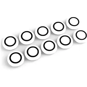 10 count  Bumper Rubber Stickers,  Rubber Scratch Guard Stickers, Self-Adhesive DIY Bumper Circular Protector ,  for   (White)