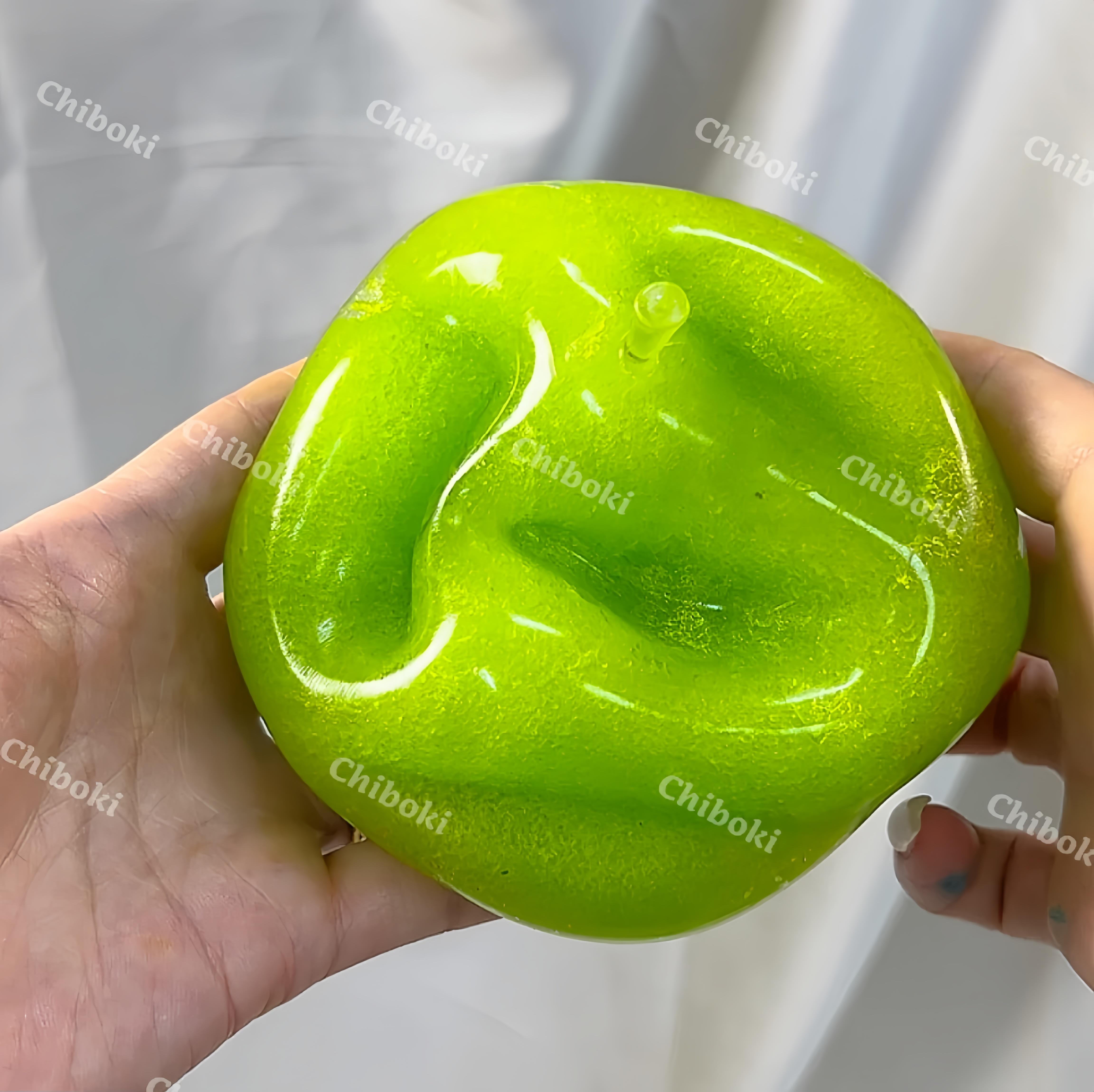 Slushie Green Apple Squishy - Moldable Non-Rebound Crunchy Fidget Toy| Perfect for Medium Grip Strength