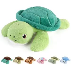 gnomantic Turtle Weighted Stuffed Animals - 22 Inch 4.5 Pounds Weighted Plushies Sea Turtle Stuffed Animal - Big Tortoise Plush Pillow - Cute Plush Toys Gifts for Kids & Adults (22" 4.5 lbs)