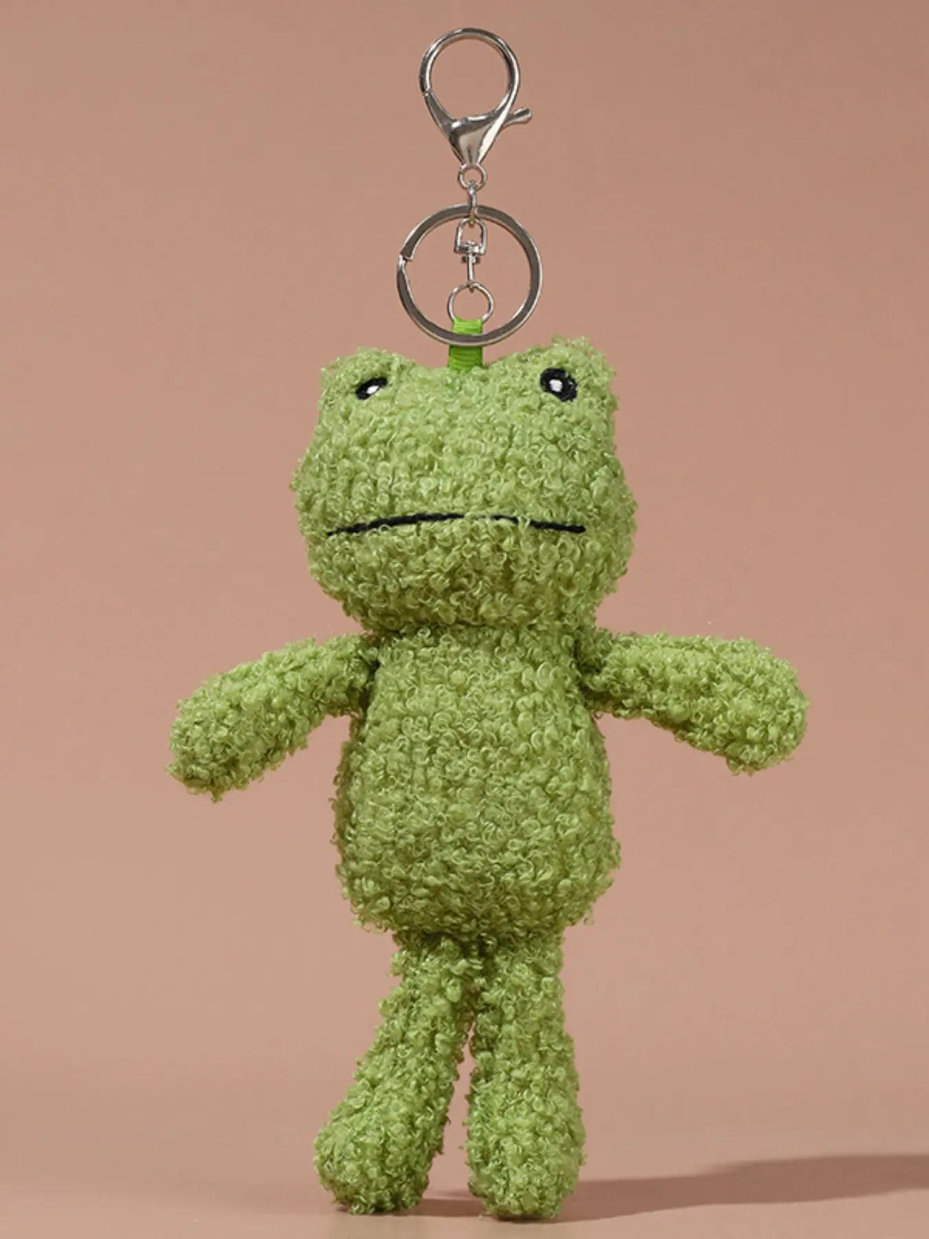 Plush Frog Keychain, Cute Cartoon Design, Perfect for Bags & Keys, Unique Gift Idea, Fun Accessory for Daily Use, Stuffed Animal Keychain