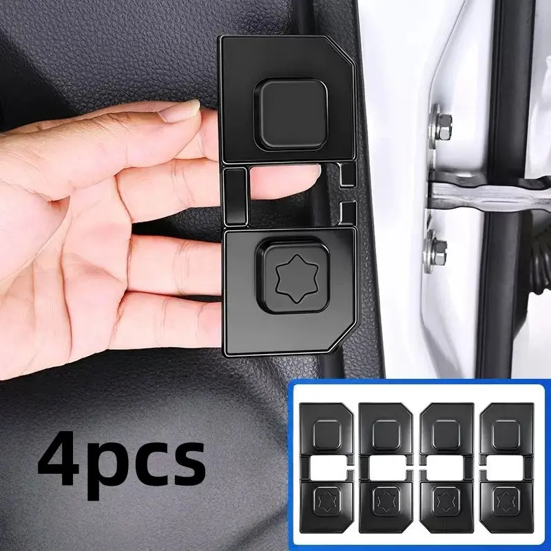 4-Piece Car Door Stopper Buffer Shock Absorber, Silicone Car Door Lock Protector, Anti-Shock Thickened Impact Protection