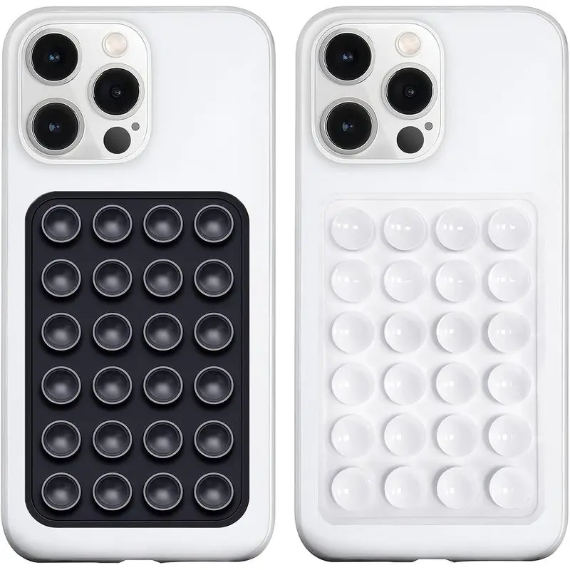 24 Pcs Multi-functional Silicone Suction Cups, Single & Double Sided Anti-slip Punch-free Universal Phone Stand, Cell Phone Holders, Phone Suction Mount