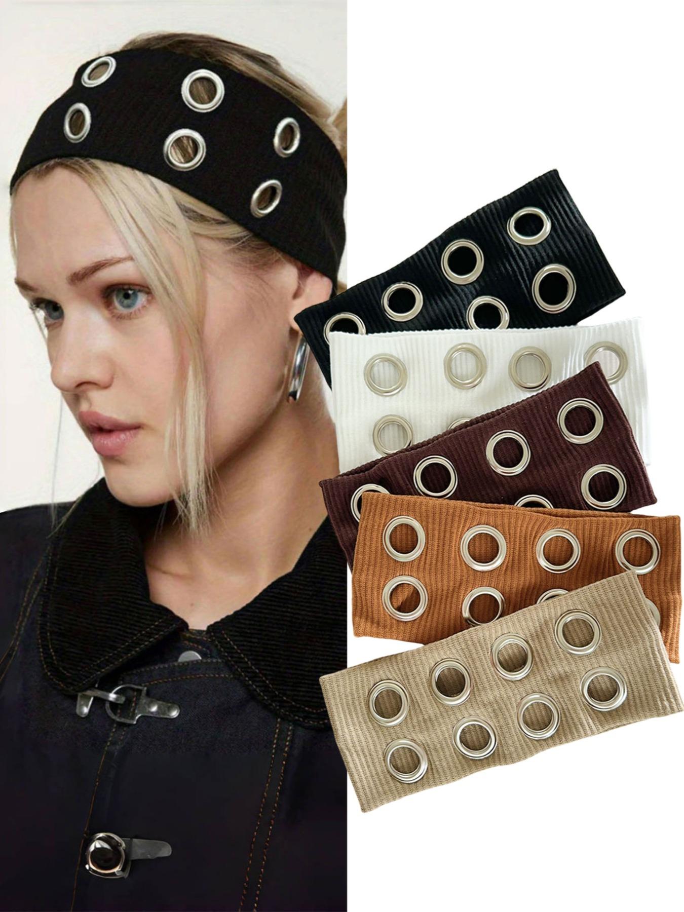 Women's Elegant Multi-Color Metal Round Headband, Secure Anti-Slip Hair Tie, Soft Fabric, Unique Design, Perfect for Daily, Parties, Travel, No Slip Headbands, Hair Accessories