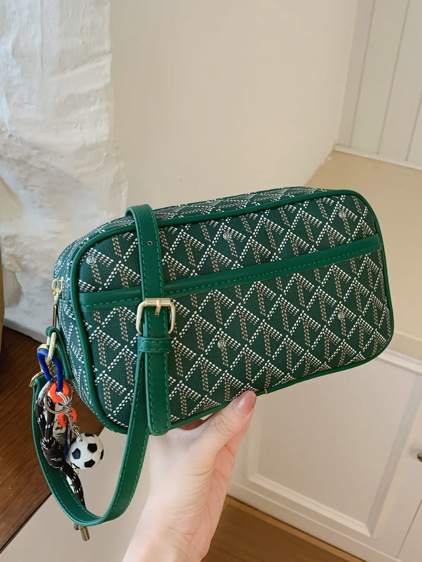 Luxury Floral Patchwork Shoulder Bag, Korean Style Versatile Crossbody Bag, Daily Use Smartphone Crossbody Purse