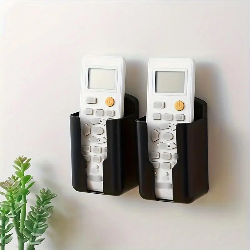 Wall-Mounted Remote Control Holder, 2 Counts Multipurpose Storage Box for Home & Office, Space-Saving Organizer