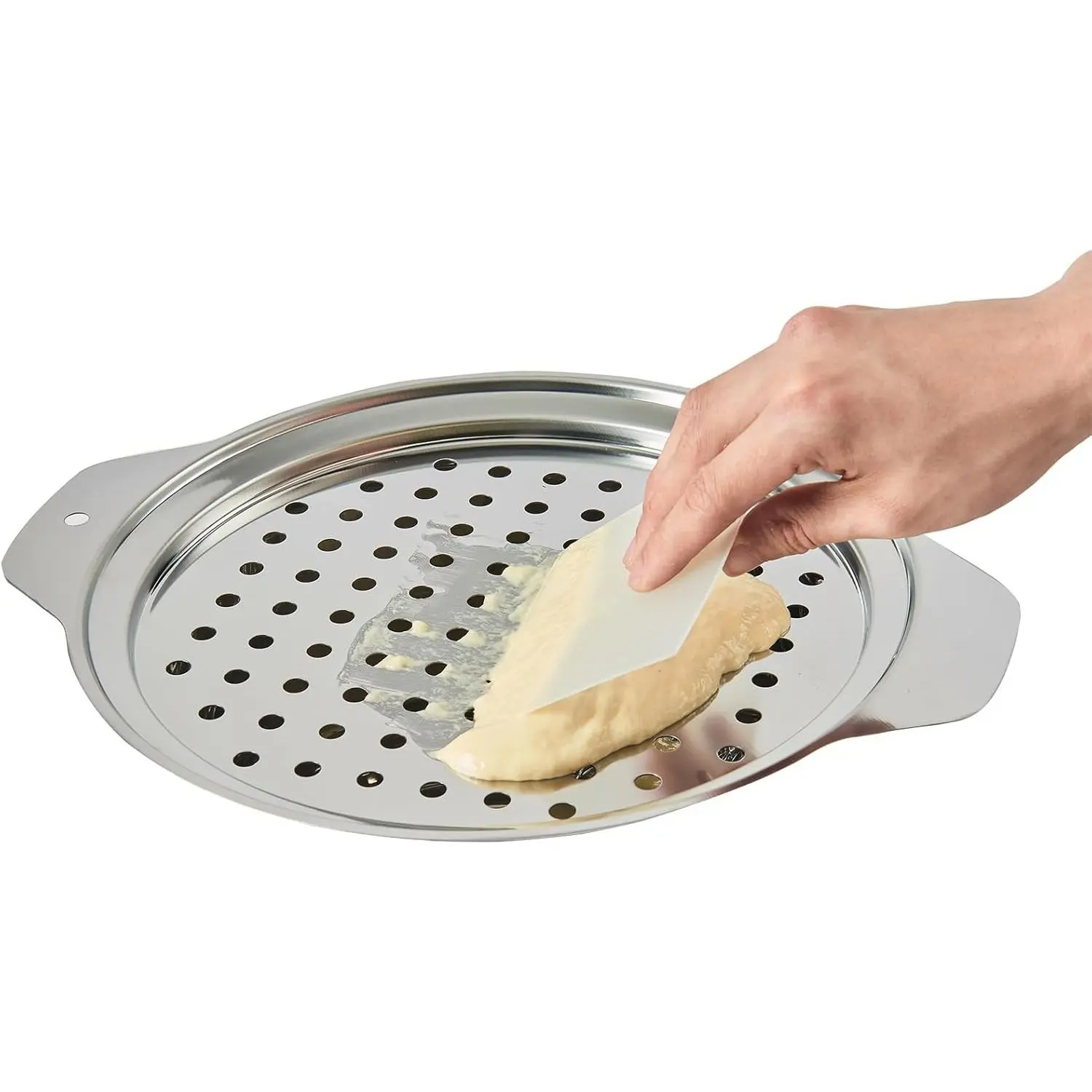 Premium Stainless Steel Spaetzle Maker Lid with Scraper Tool - Kitchen Utensils for Home Cooking, Traditional German Pasta Maker for Egg Noodles, Veggies Strainer