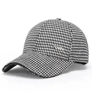 2026 Unisex 1000 Bird Grid Print Wool Peaked Cap, Gender Neutral UV Protection Casual Hat, Breathable All-Weather Fashion Accessory For Daily Outdoor Activities