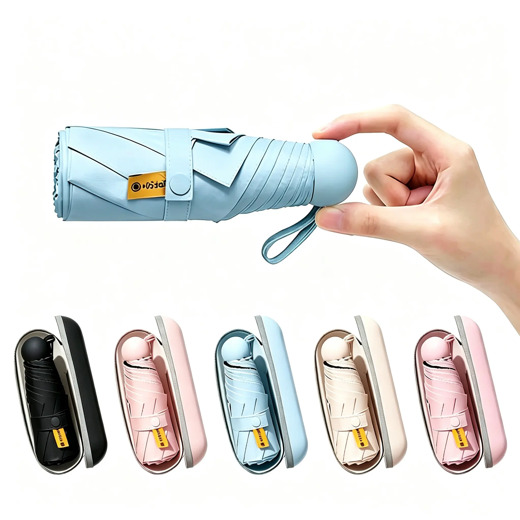 Lightweight Capsule Umbrella, Compact and Portable, Rain and Sun Protection, High Aesthetic Value, 1pc, Ideal for Outdoor Use