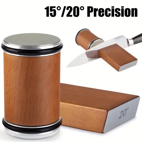 Portable Dual Angle Knife Sharpener Set Kitchen Tool Kit for 15 Degree & 20 Degree Sharpening, Essential Cooking Accessory Gift, Kitchenware