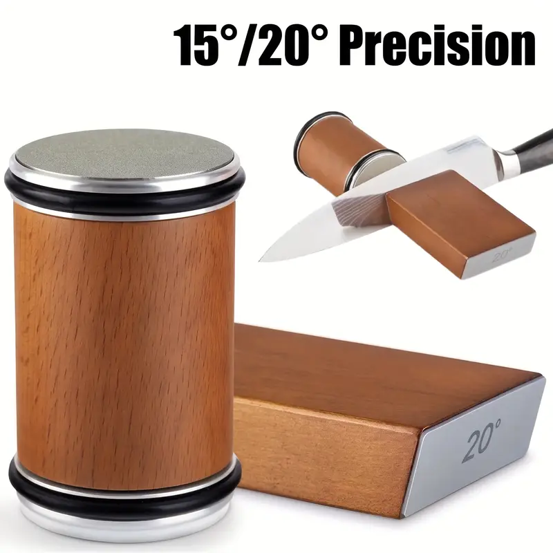 Portable Dual Angle Knife Sharpener Set Kitchen Tool Kit for 15 Degree & 20 Degree Sharpening, Essential Cooking Accessory Gift, Kitchenware