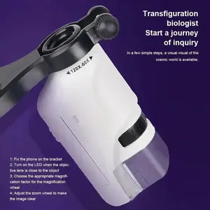 Portable Handheld Microscope 60X to 100X Magnification for Scientific Observation Perfect for Experiments and Field Research