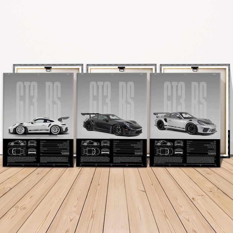 3 Counts Wooden Framed Canvas, Cool Supercar Poster, Exquisite Sports Car Patterns, Exquisite Fashion Poster, Perfect Living Room Decoration, Modern Art, Family Poster, Wall Art Decoration, Ideal Gift, Waterproof, Artwork, Modern Home Decor
