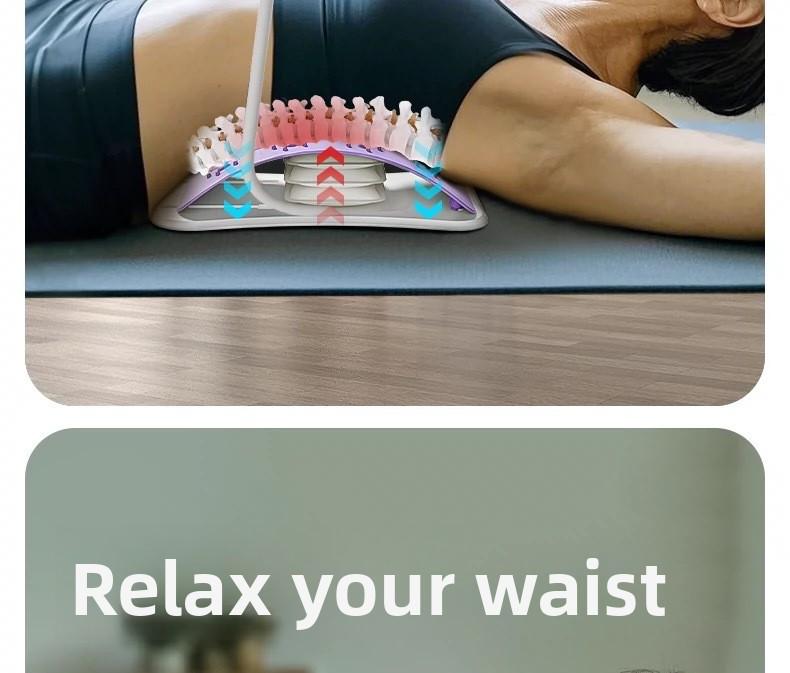 Waist reliever, waist stretching massager, yoga aid, cervical spine back support, back stretching, waist stretching artifact,spine decompression, lumbar spine relaxer