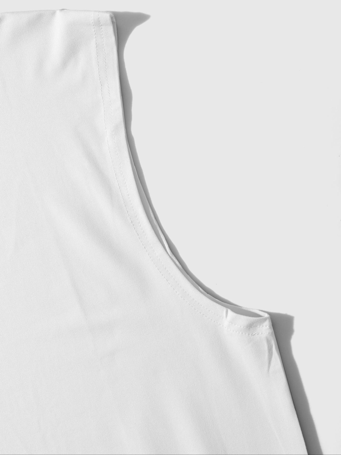 Men's Landscape Print Tank Top, Regular Fit Casual Sporty Sleeveless Top for Summer, Men's Top for Daily Wear