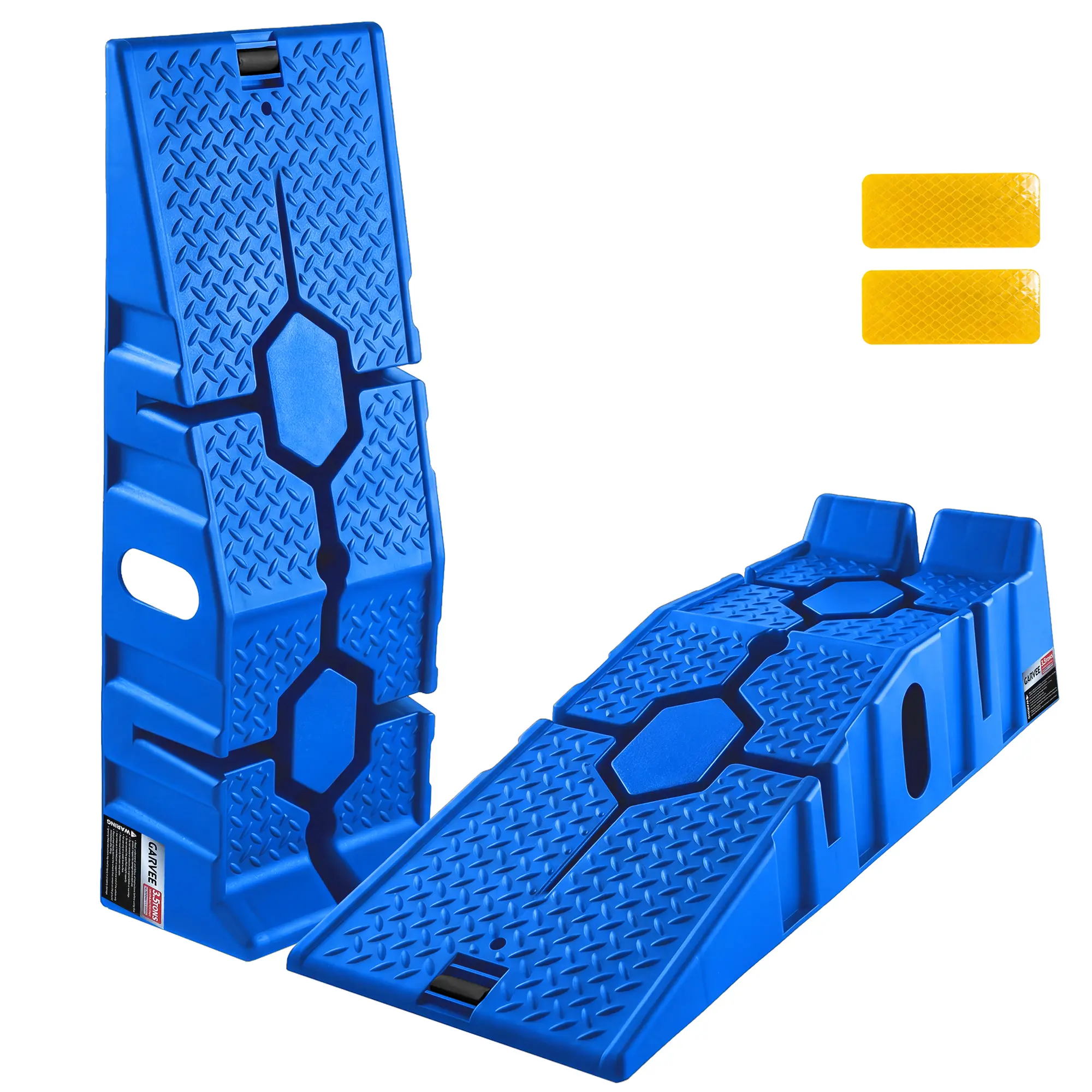 Garvee Low Profile Vehicle Service Ramps, 2-Pack - Heavy-Duty Auto Lift Ramps, 3.5 Ton (6,600 lb) Capacity, 6.7 in Lift Height