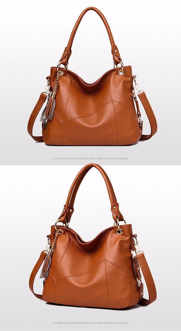 BIGWIG New Flow Speed Women's Handbag, Genuine Leather Tote Bag, Work Shoulder Bag, Large Luxury Design