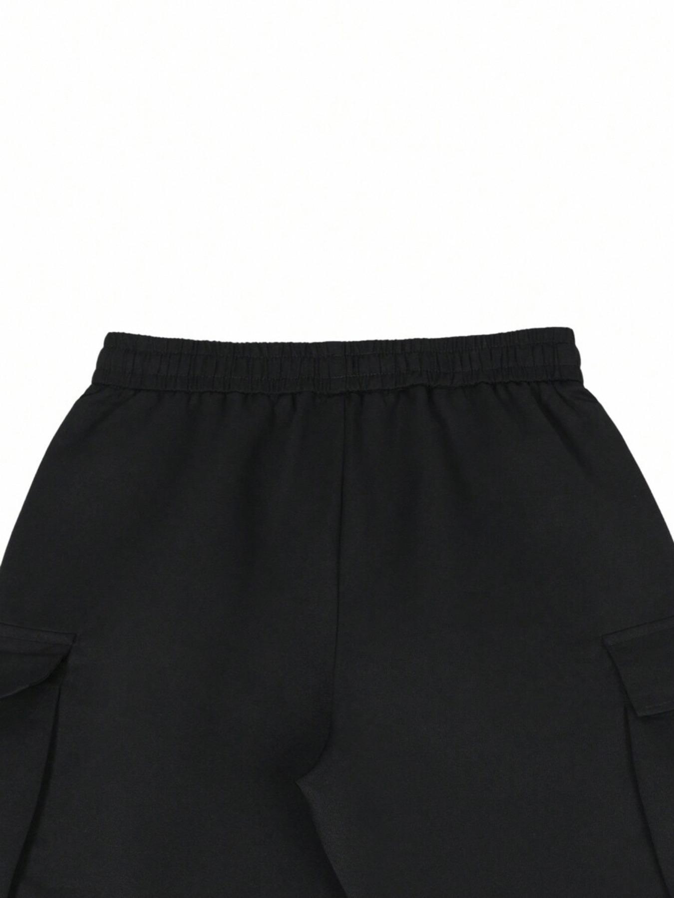 Men's Cargo Pants with Flap Pockets, Adjustable Drawstring Waist, Versatile Outdoor Casual Style for Active Lifestyles