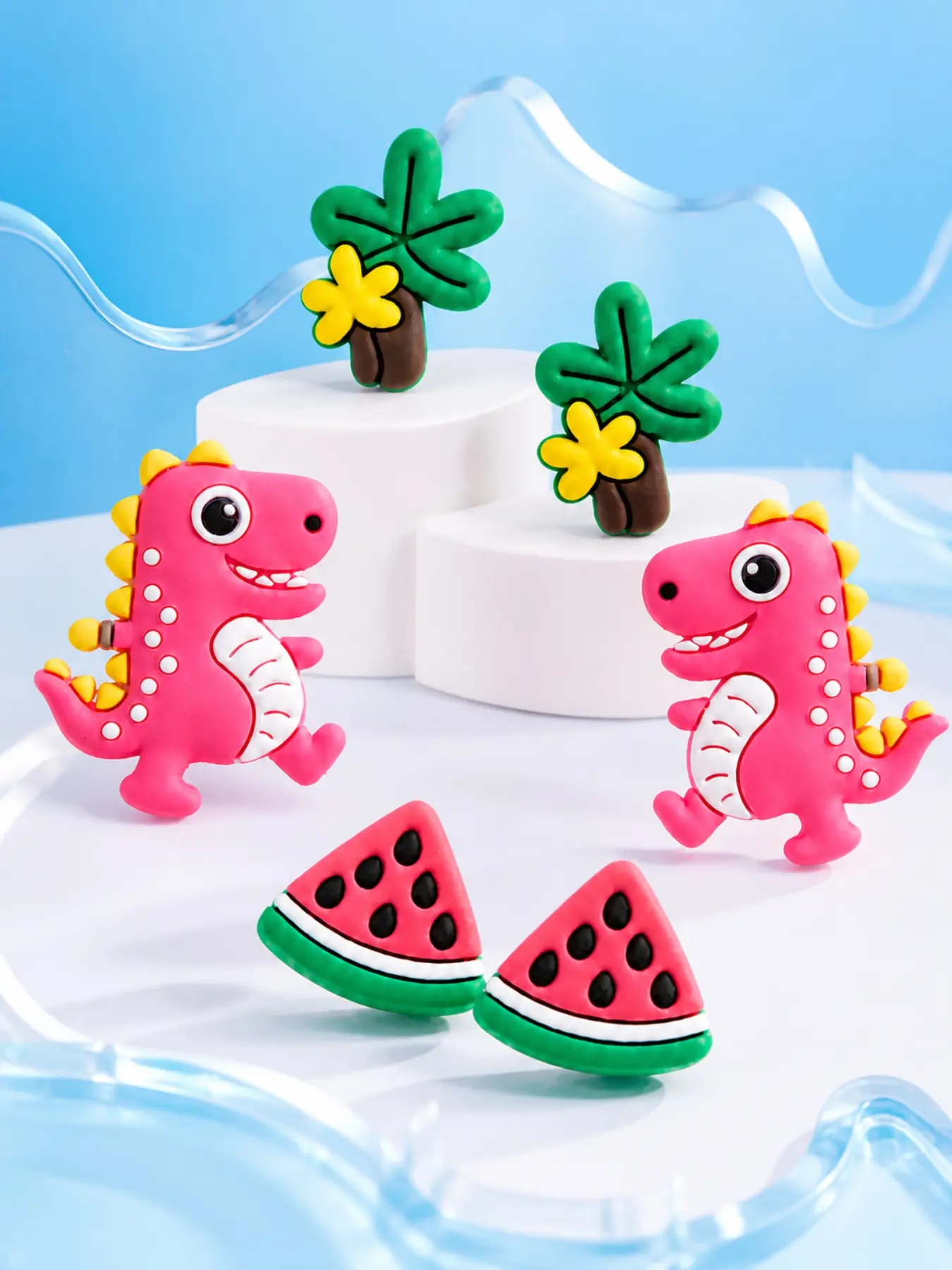New Cute Dinosaur Shoe Accessories, Stylish and Adorable, Suitable for Crocs, Sandals, Kids, Boys and Girls, Simple Hanging Decorations