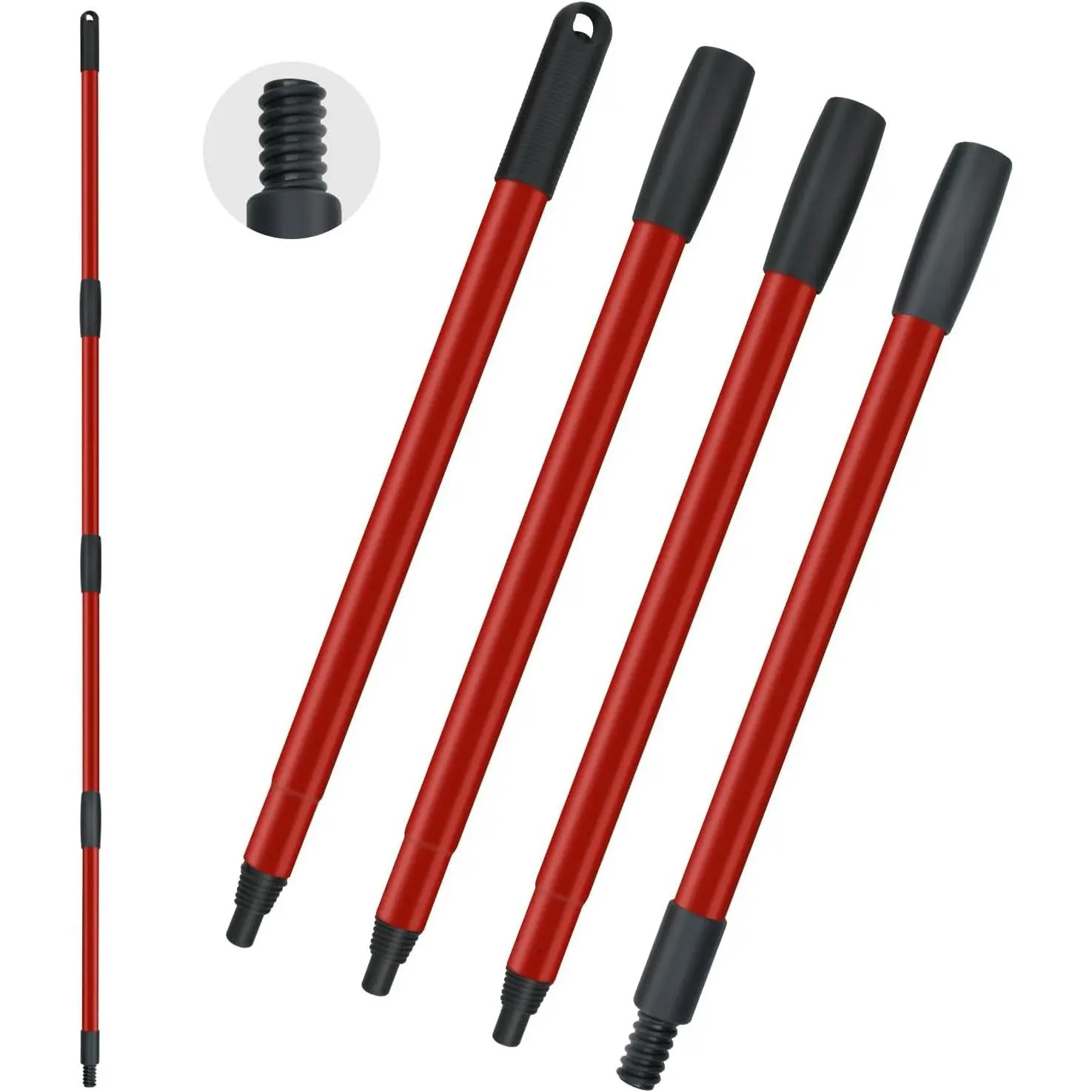 Mop Handle  for Ocedar 4 Section Mop Replace Handle Compatible with  Spin Mop Refills and Brooms ocedar Mop Stick for Floor Clean, 30" to 58",  Thread Joint