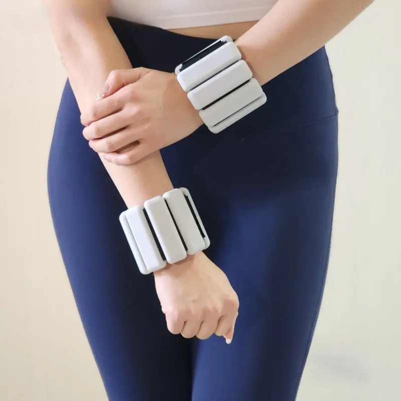 Adjustable Silicone Weighted Wrist Bands, 1 Pair for Men & Women, Portable Wearable Wrist Weights for Running, Yoga, Pilates, Walking, Gym Workout & Strength Training
