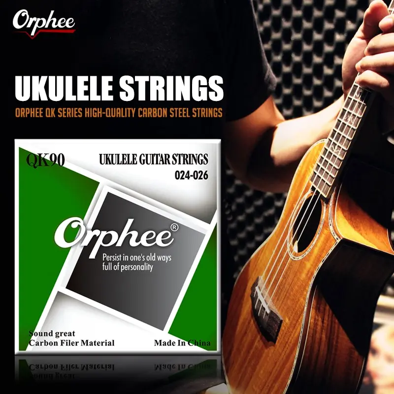 Orphee Series Ukulele Strings, Carbon Nylon Material, Sizes 24-26, Durable & High-Quality Guitar Accessories