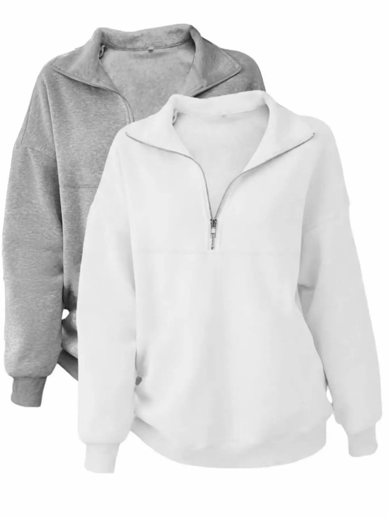 Autumn Winter Comfortable Loose-Fit Long Sleeve Pullover Hoodie, Casual Zipper Design for Outdoor Daily Wear, Thicker Fabric for Fall & Winter Seasons, Sweatshirts