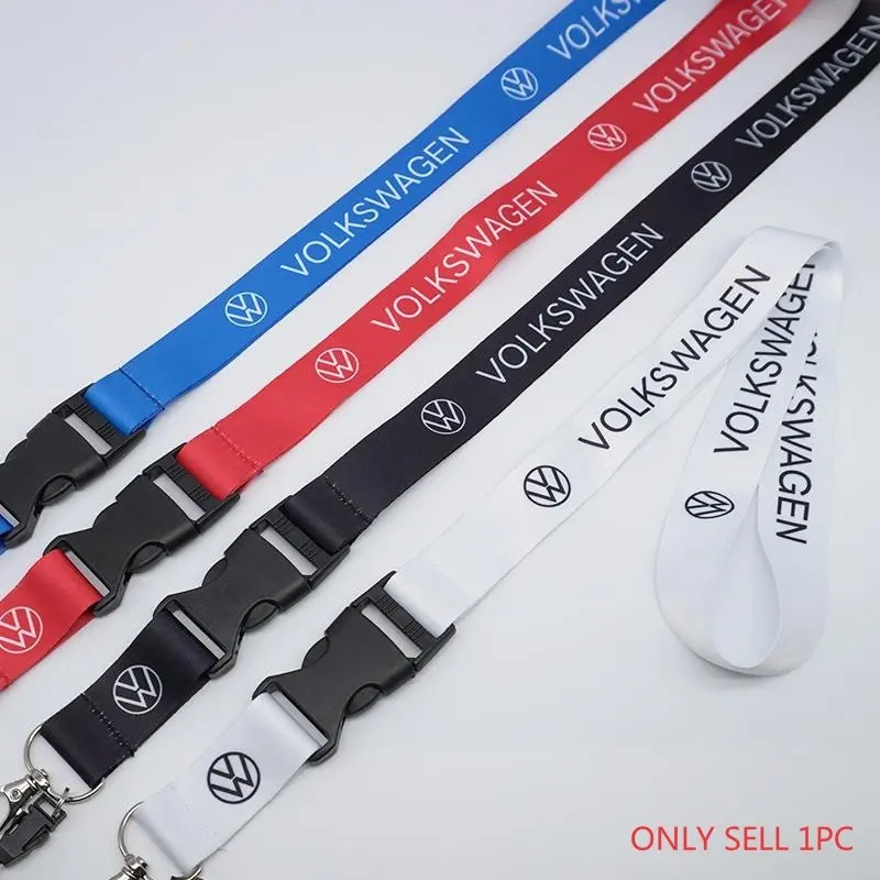 Nylon Car Keychain Adjustable Lanyard Sturdy Clasp For Volkswagen Models Golf Polo Tiguan Passat Jetta Touran TSI TDI R32 MK4 GTI Auto Decoration Accessories Key Ring Keychain Carabiner