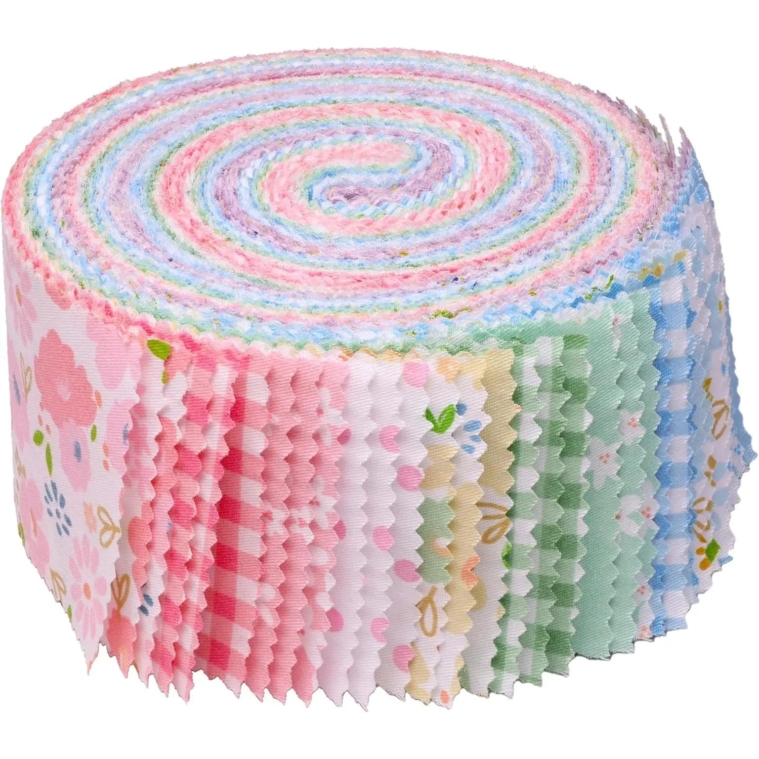 Jelly Rolls for Quilting Clearance 42 Strip 2.5" x 44" - Cotton Jelly Roll Fabric Strips Bundles - for Blanket, Rug, Upholstery, Quilt, Party Home Decor, and DIY Crafts (Sweet Garden)