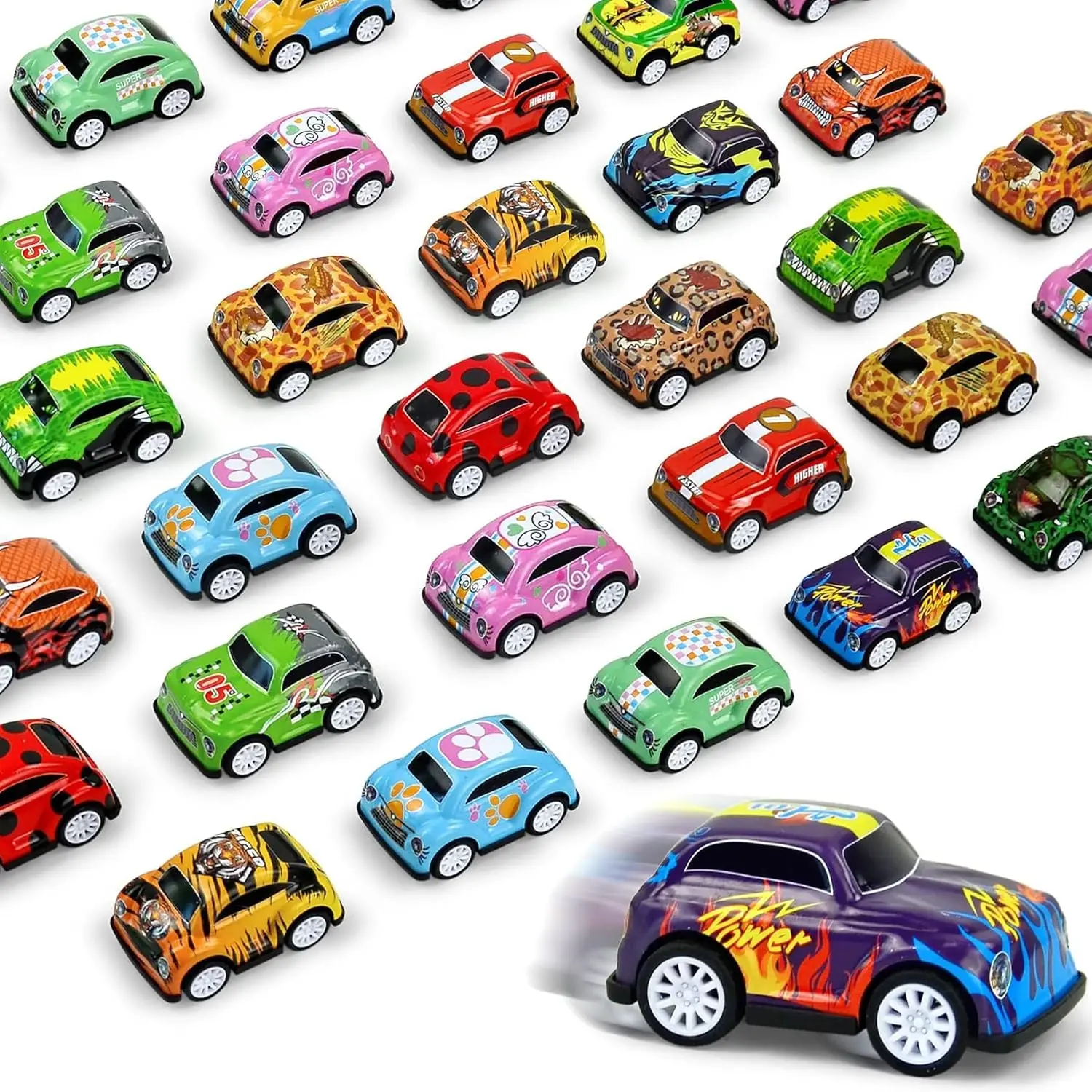 30-Pack Mini Pull-Back Race Cars for Kids | Metal Small Toy Cars Bulk for Goodie Bag Stuffers, Birthay Party Favors, and Classroom Treasure Box Toysfidget toys