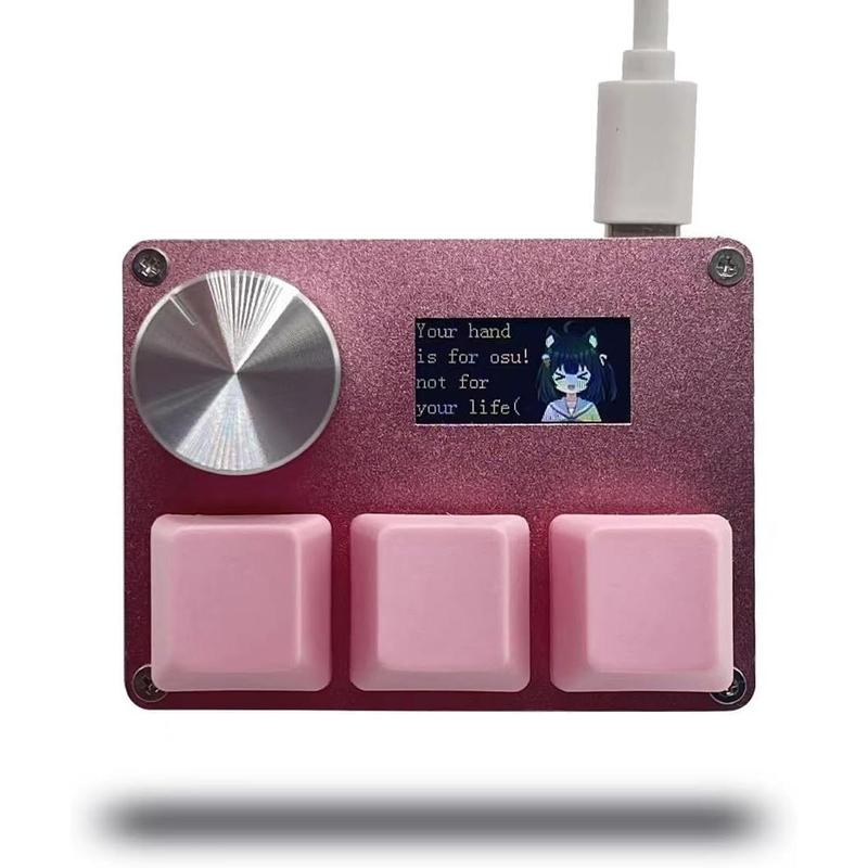 SayoDevice O3C OSU Keyboard Rapid Trigger Hall Switches Magnetic Linear Switches Keyboard with Knob and Screen,Copy Paste,Scut,Macro swap Mini