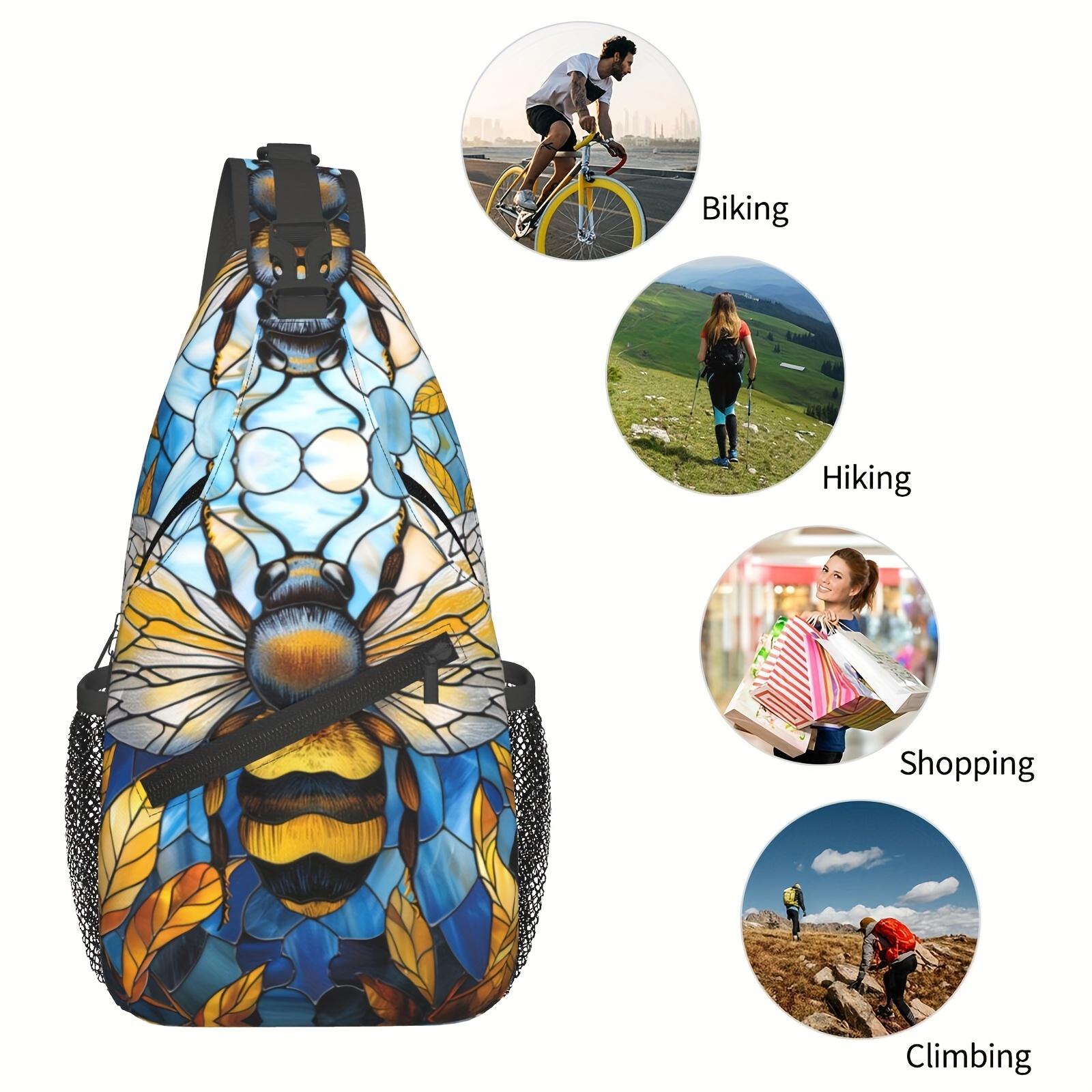 Crossbody Chest  Hiking  Bee With Wing Shoulder  Folding Large Capacity Fashion Durable Can Be Used For Shopping, Work, Leisure Travel Beach  Fishing  Travel Accessories Must Have  For School Back Christmas Gifts bag backpack