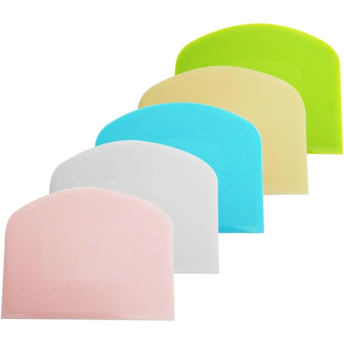 5 Pack Flexible Plastic Dough Scrapers, Multipurpose Bench Cutters for Bread Cake Pastry, Pastry Dividers, Lightweight Baking Tools for  Kitchen, Bakery, Cooking Class